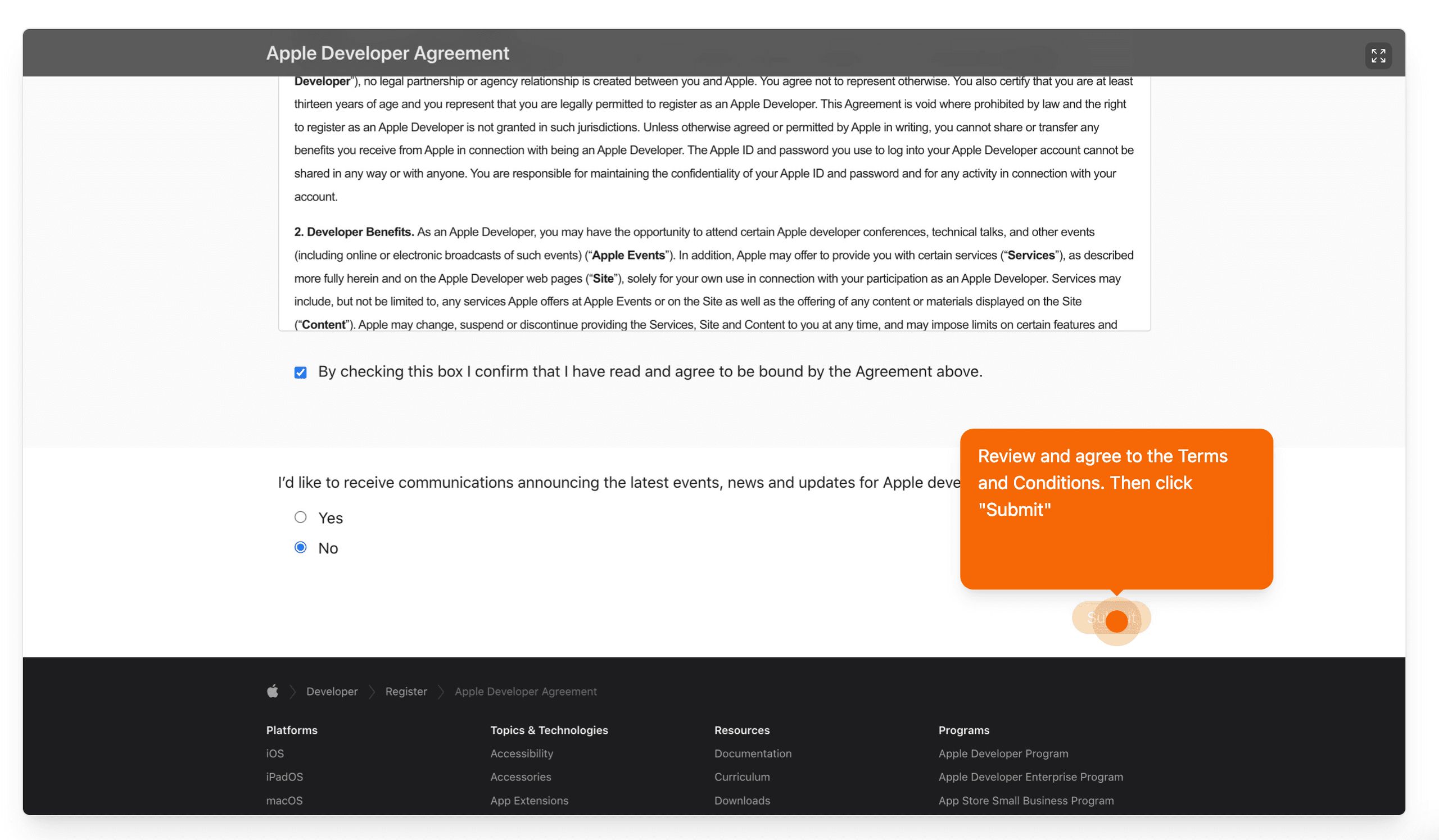 Terms and conditions