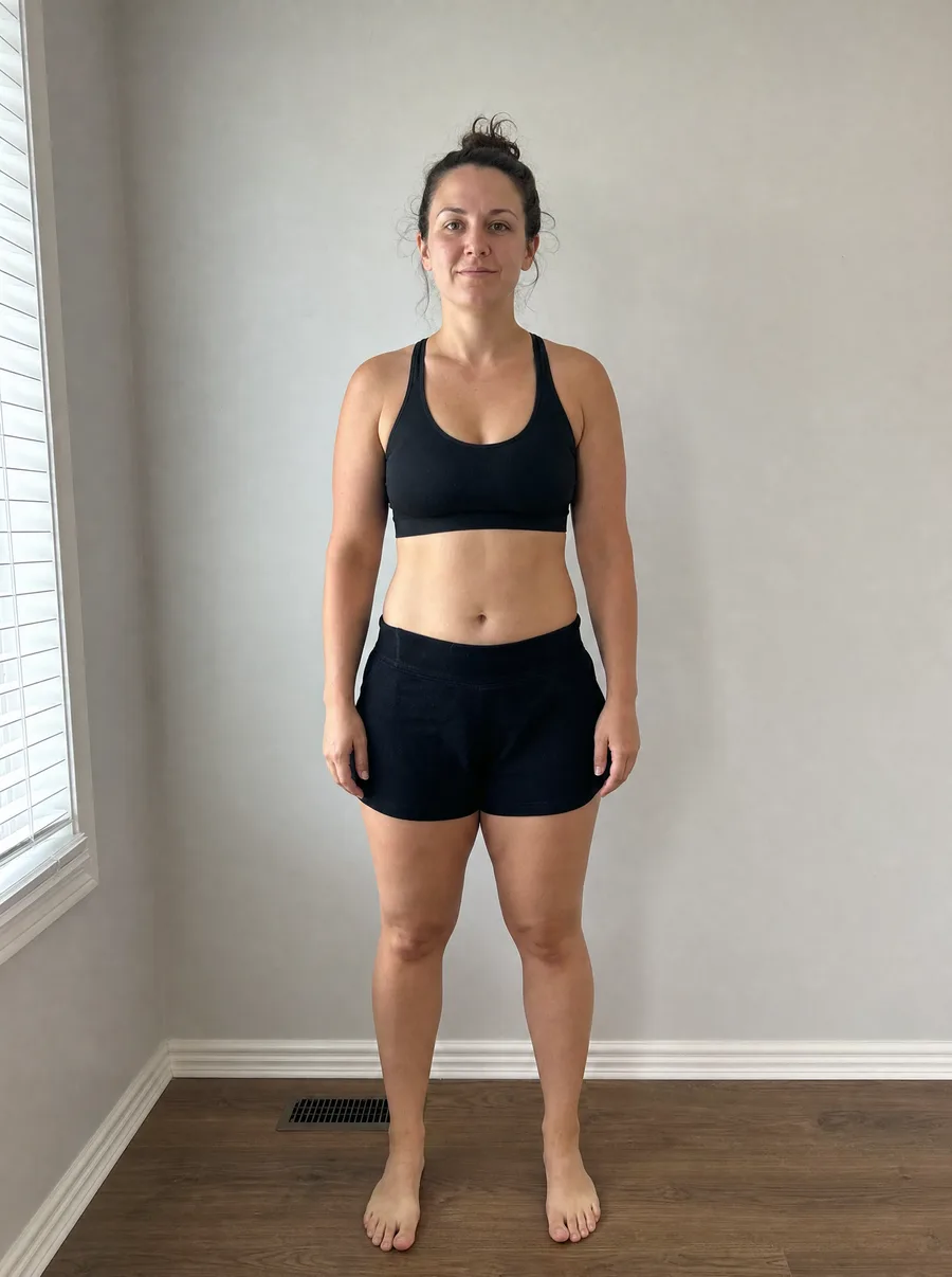 Progress photo, week 1