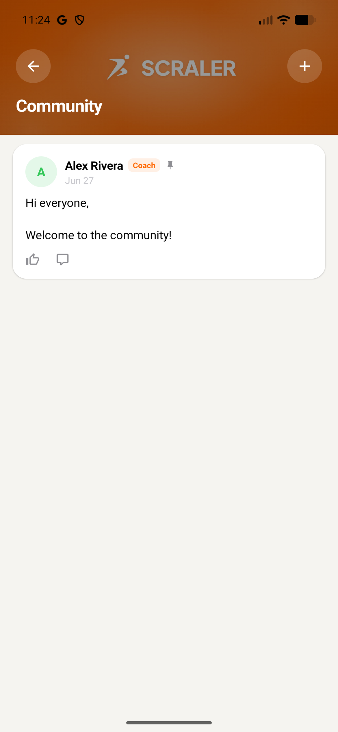 Client community feed