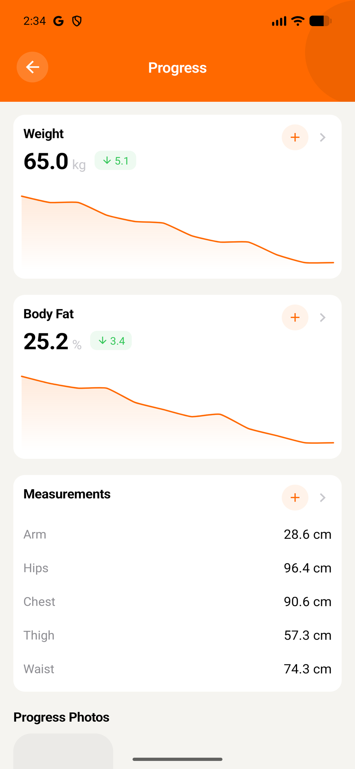 Client progress tracking