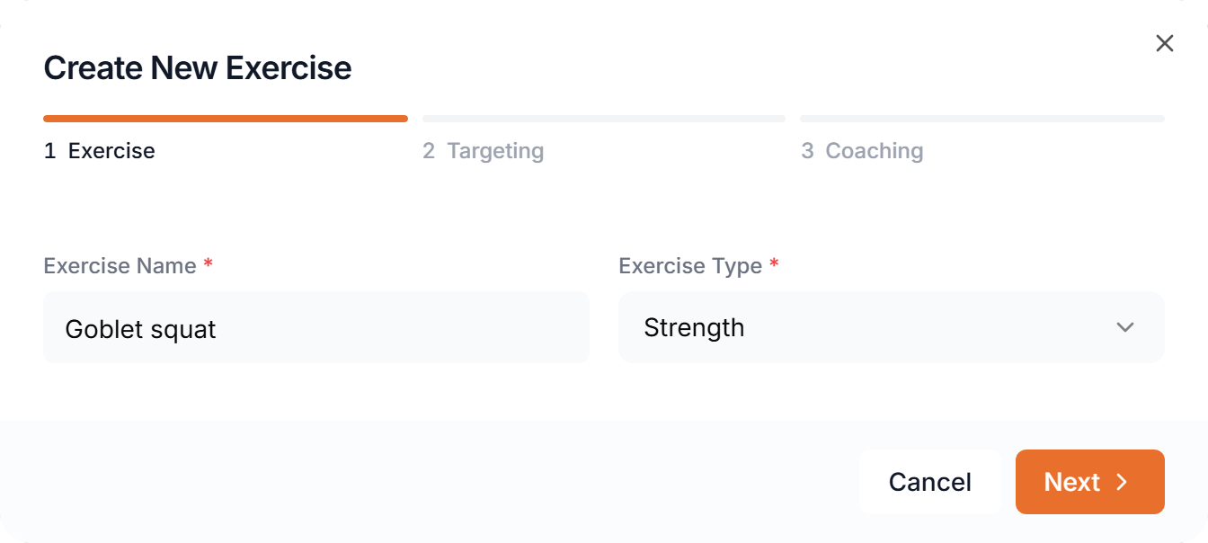 Step 1: name and type