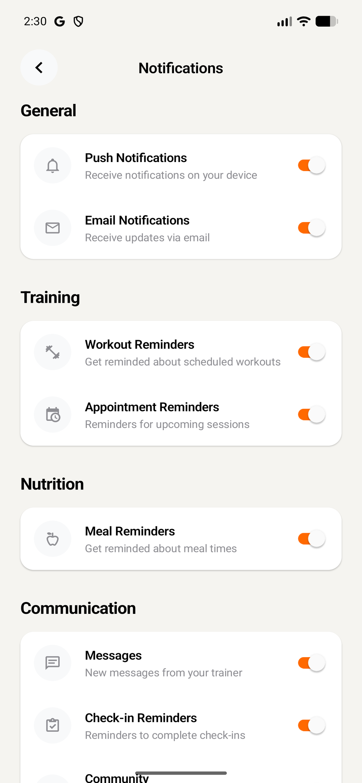 Notification Settings
