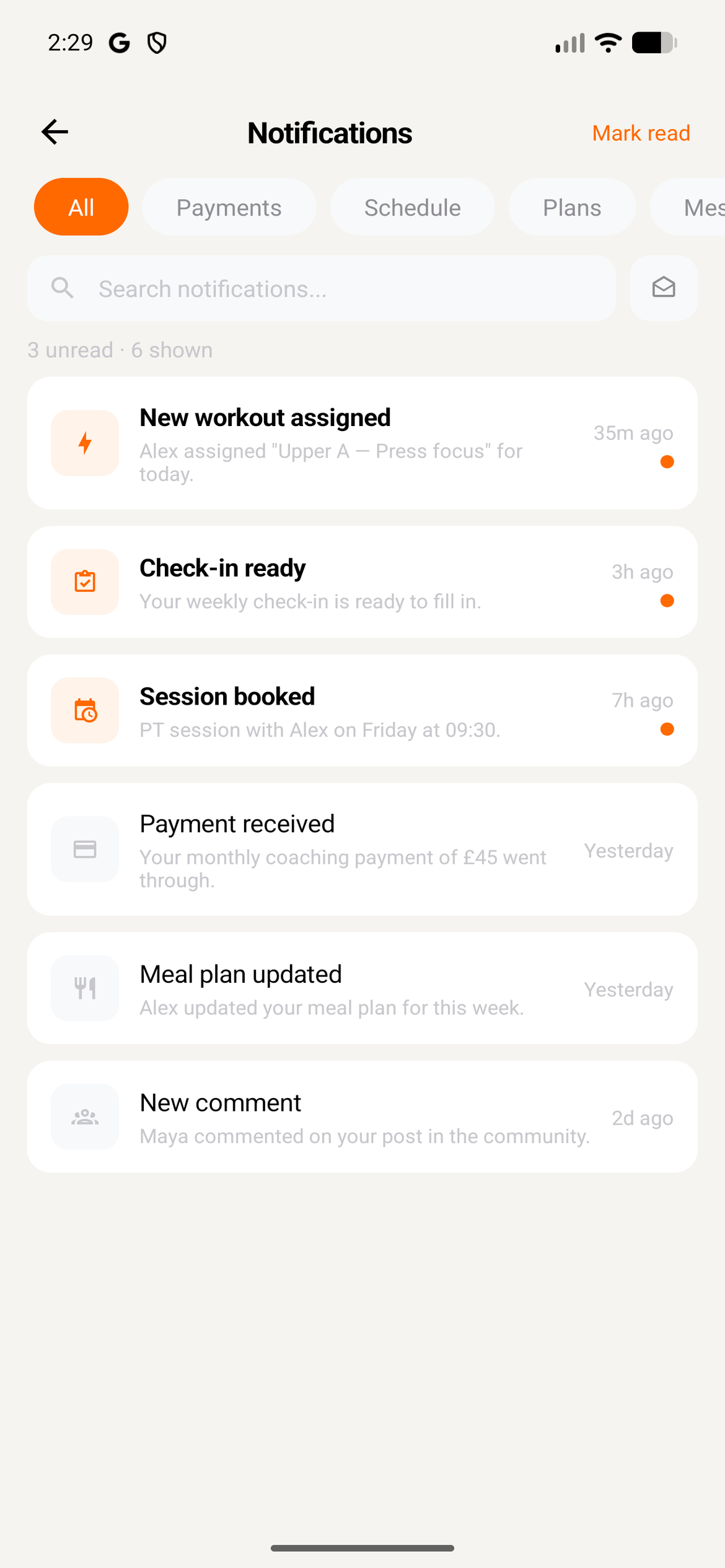 Notification Types