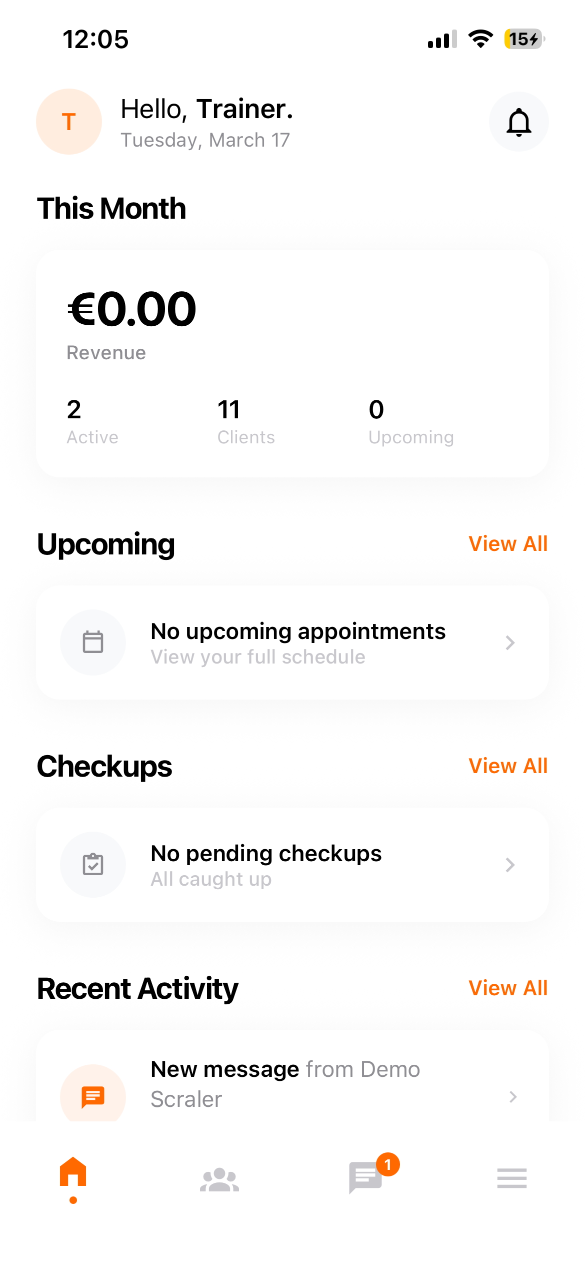 Trainer App Features