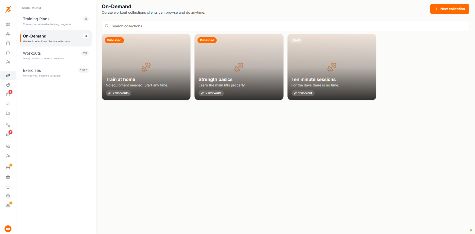 On-demand collections