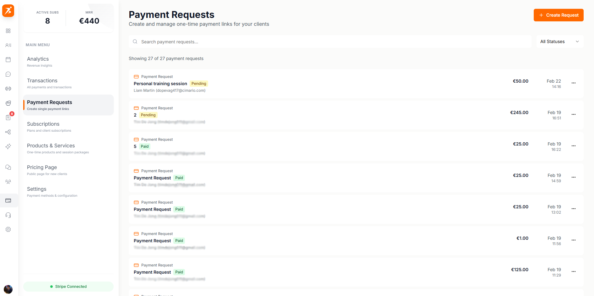 Payment requests overview