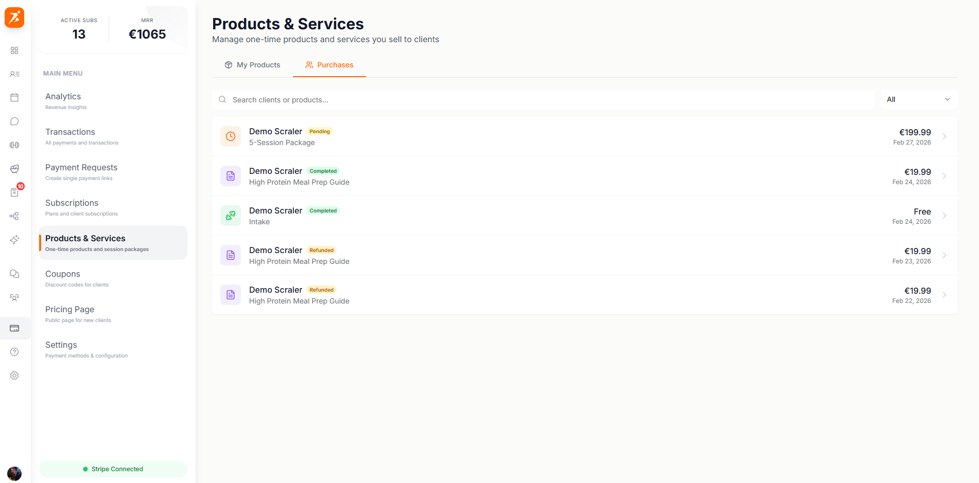 Product sales tracking