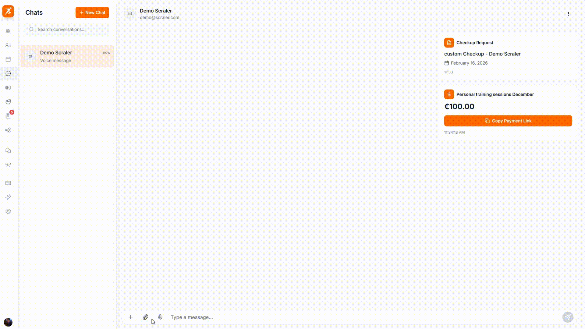 Sending a voice message