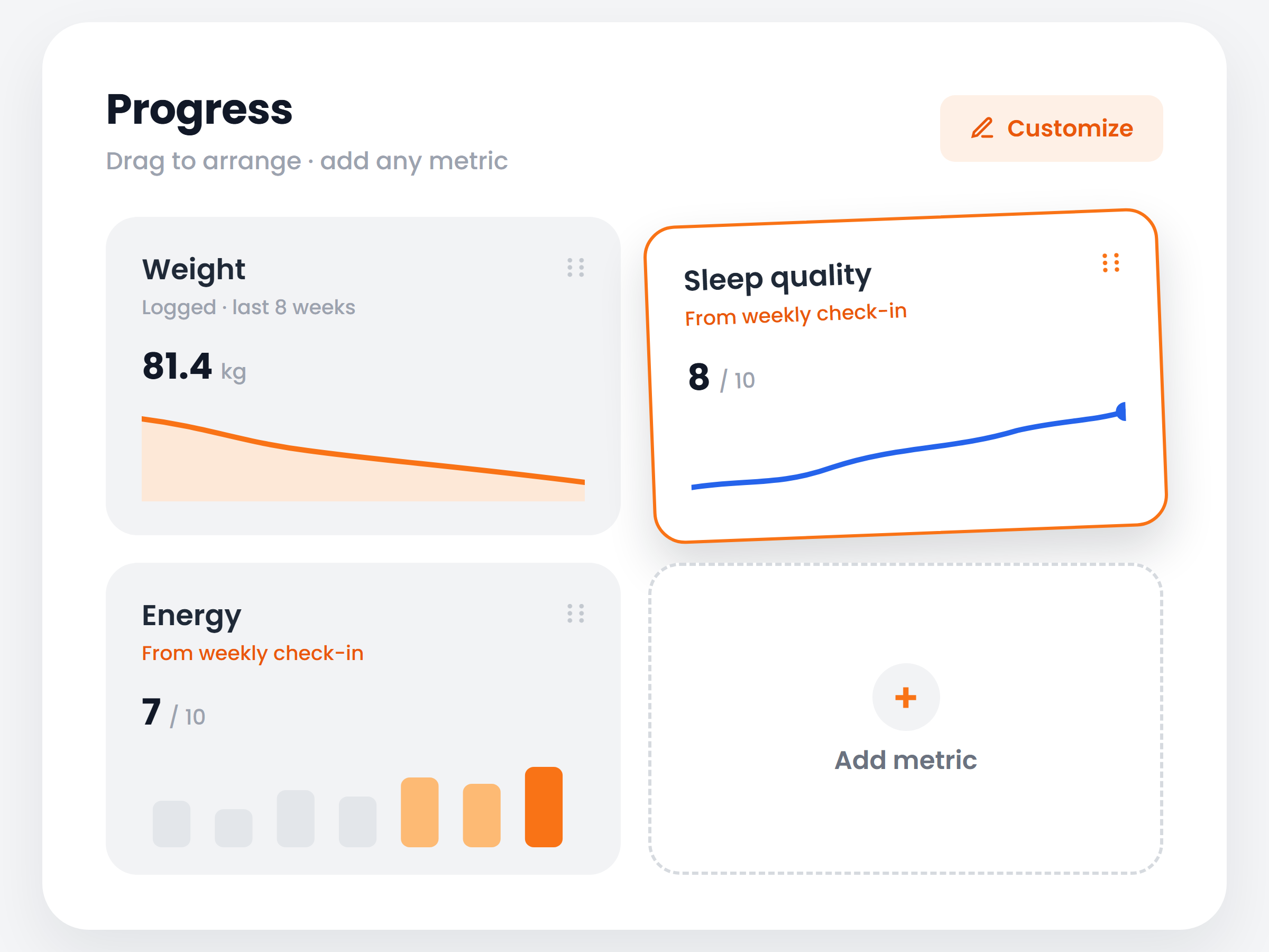 Custom check-in fields to track