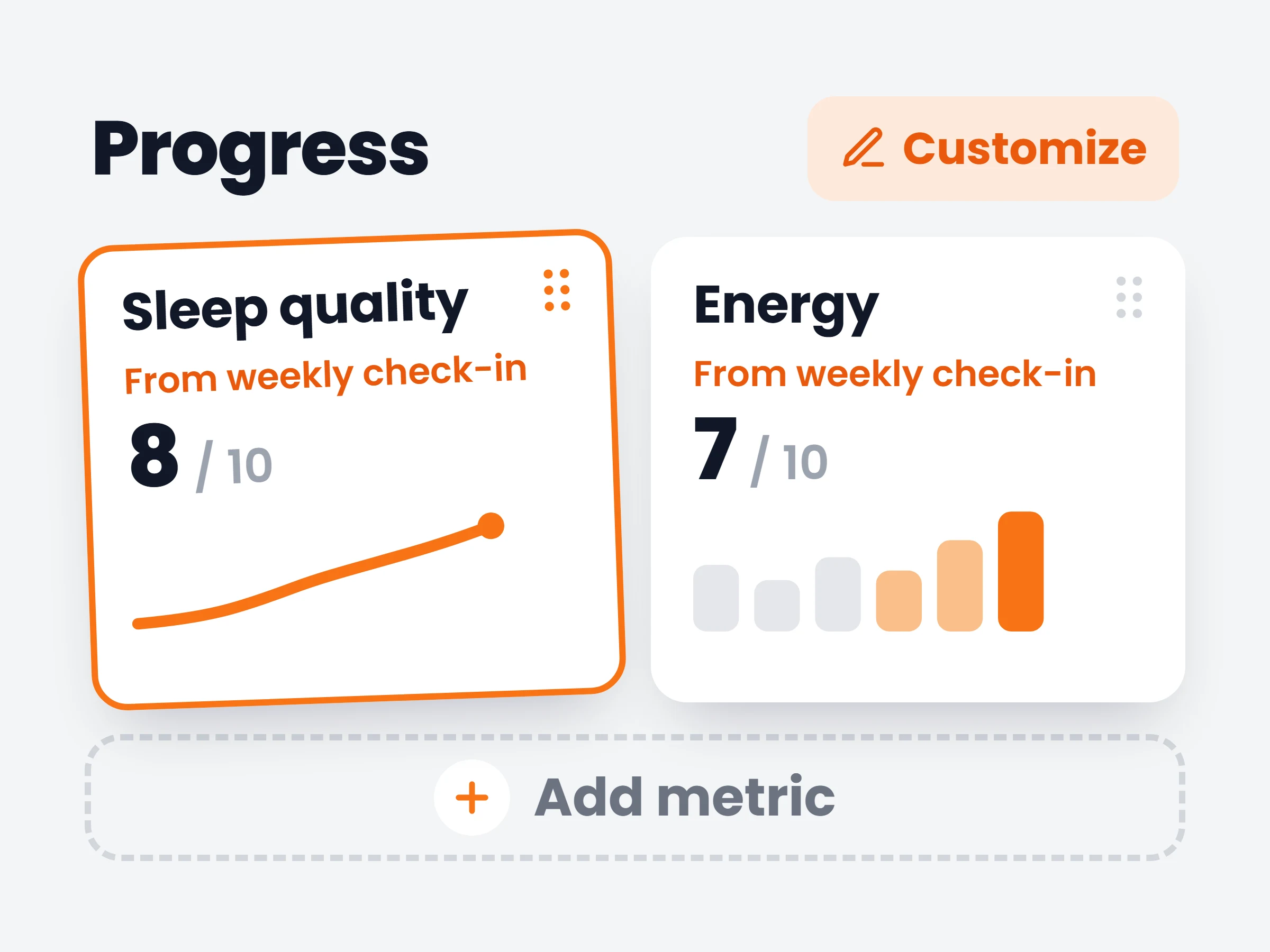 Custom check-in fields to track