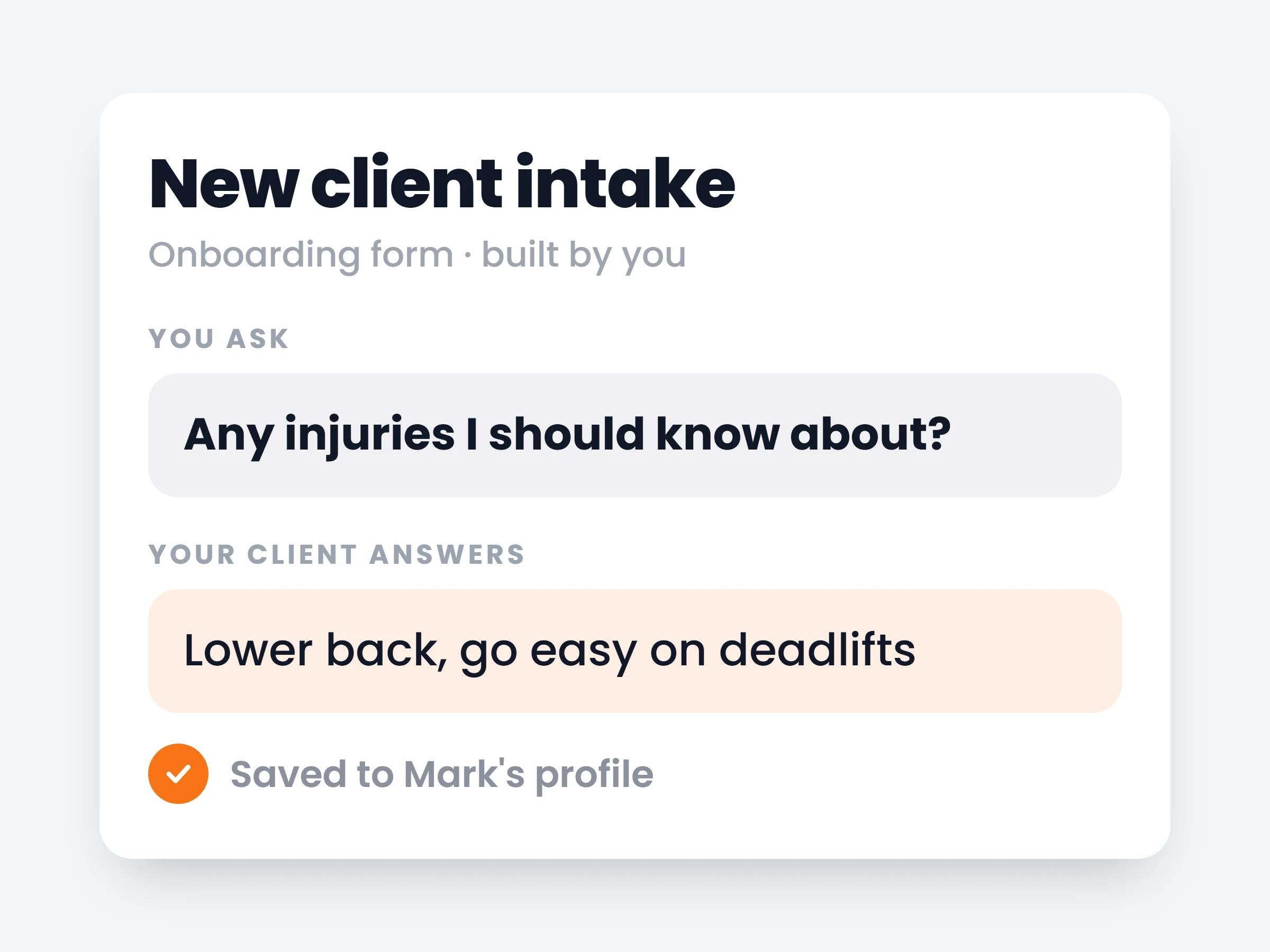 Custom onboarding forms