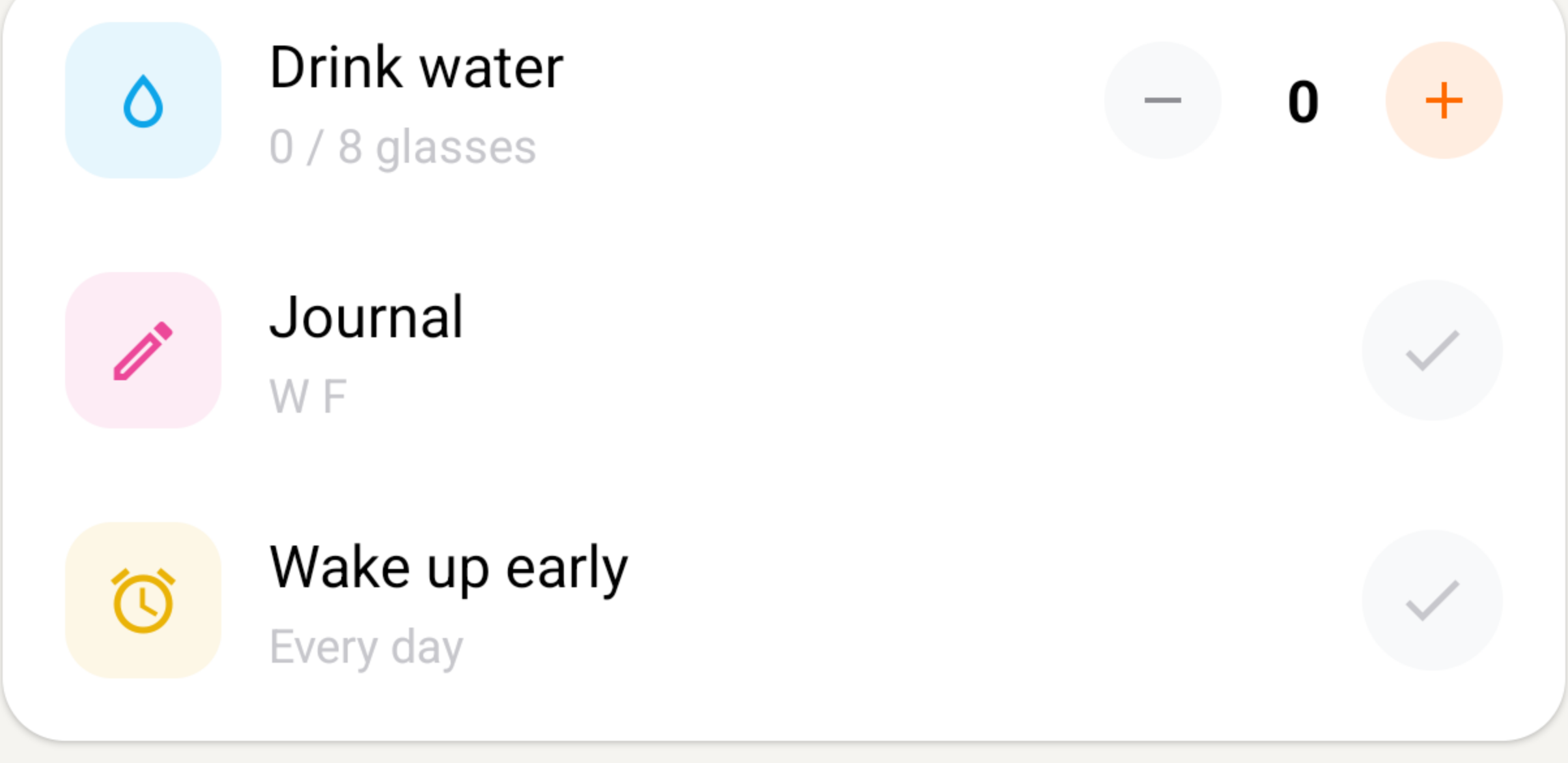 Habit tracking
