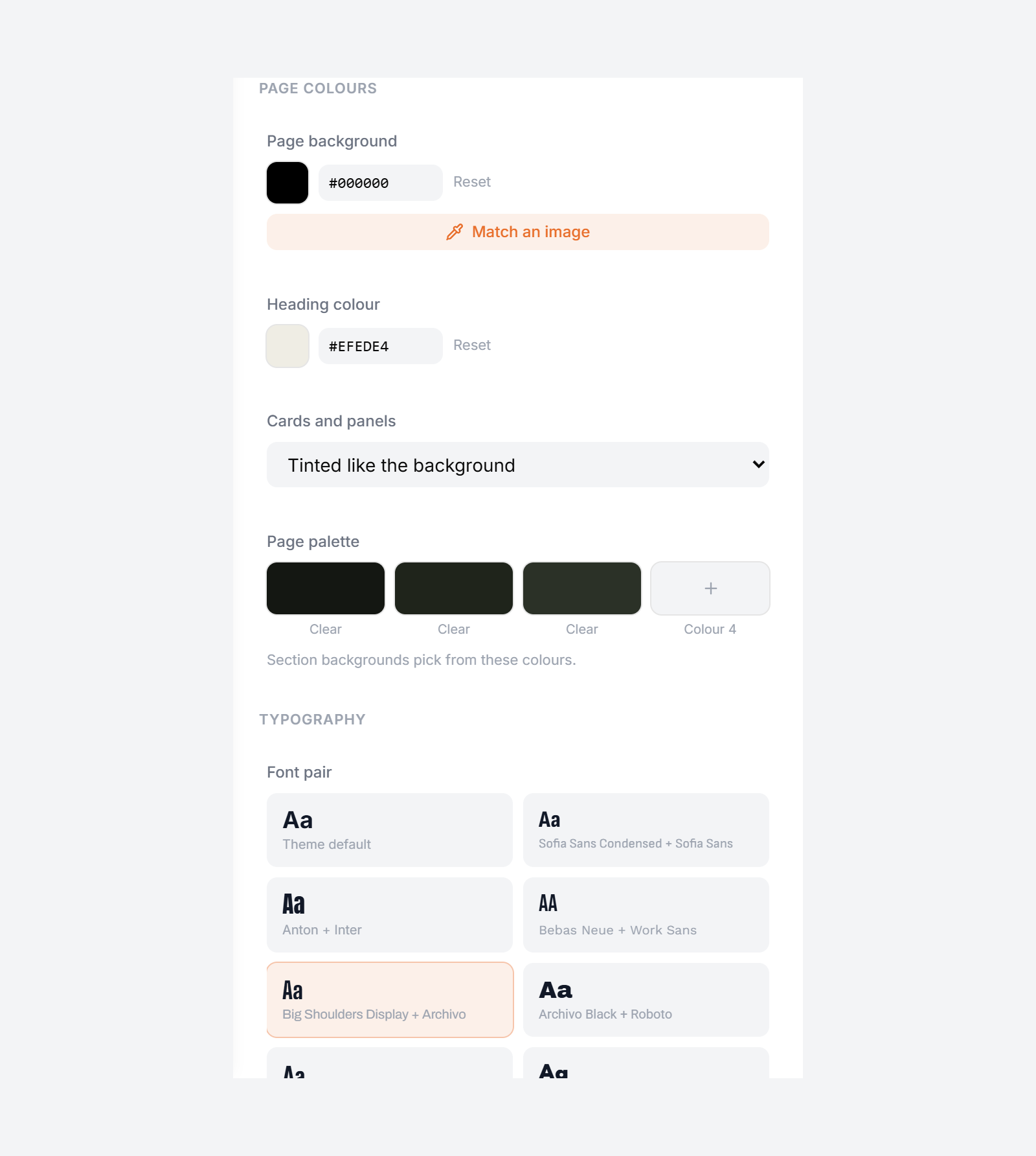 Set the style of the whole page