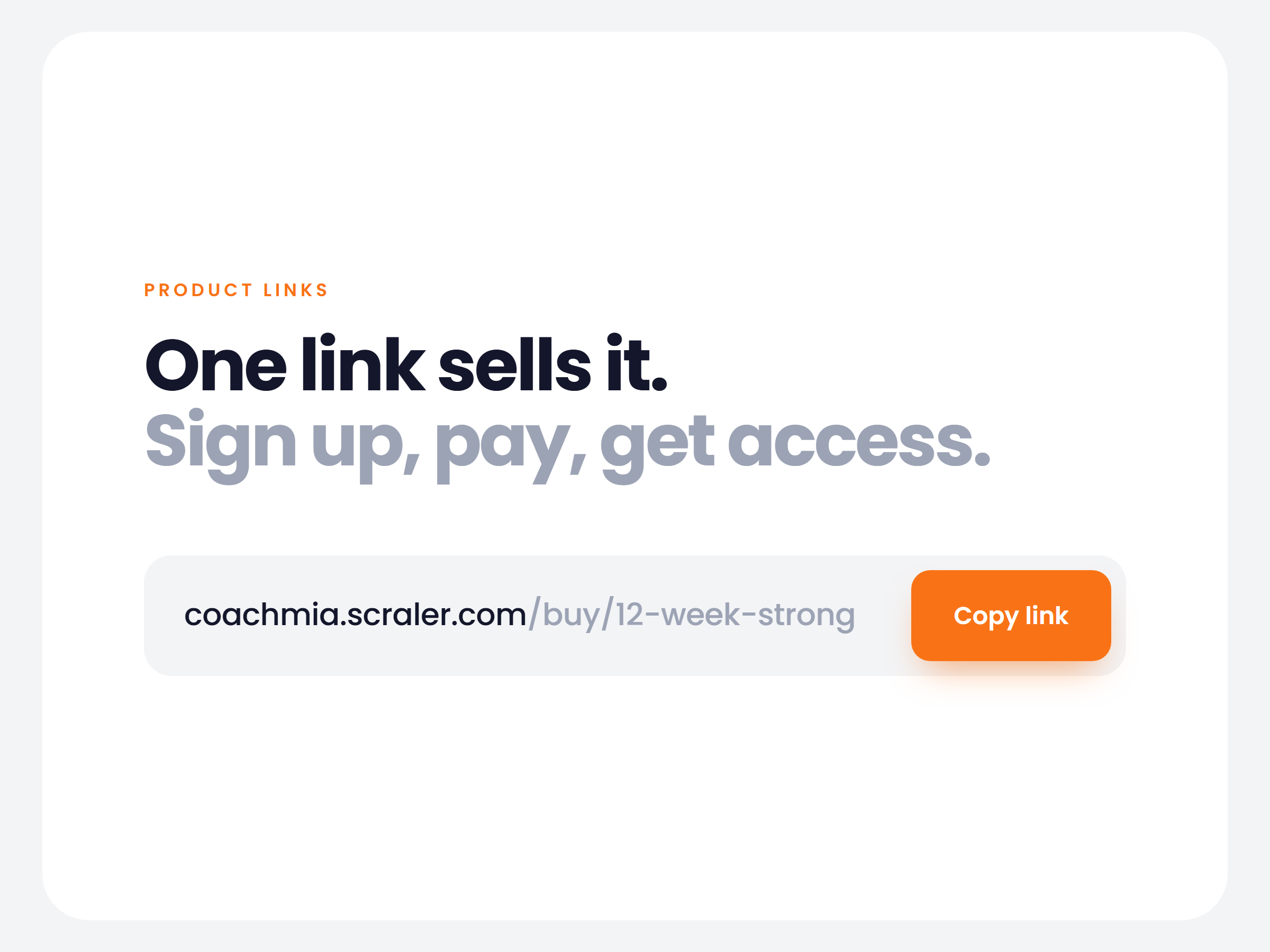 Product links: sell anything with one link