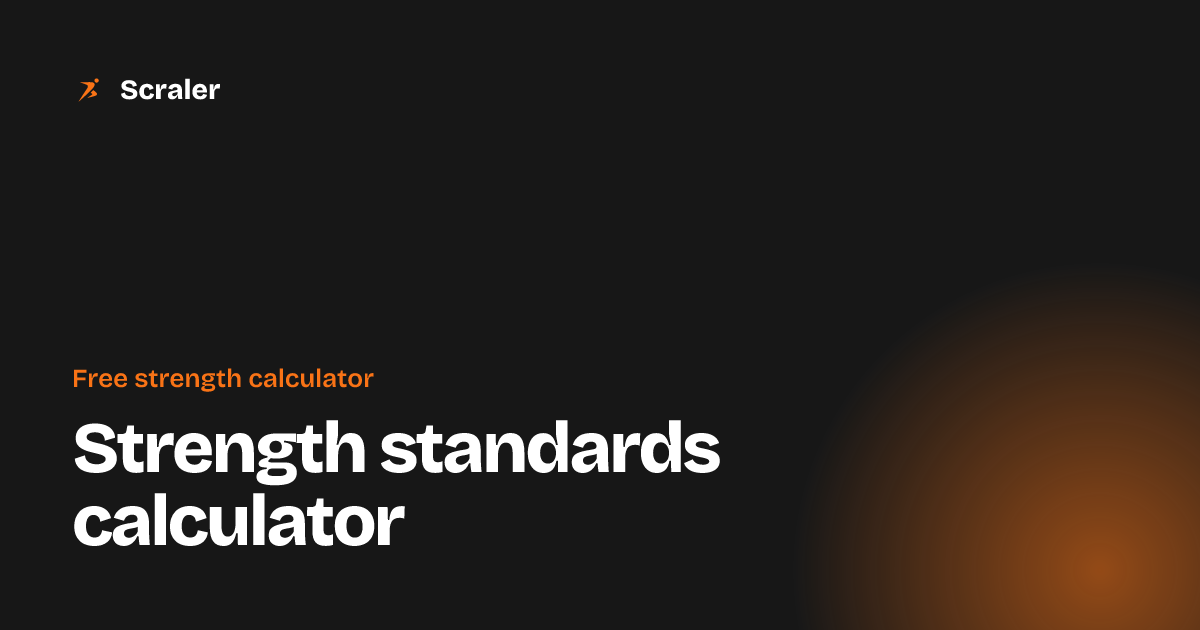 Strength Standards Calculator 2026: Squat, Bench, Deadlift | Scraler